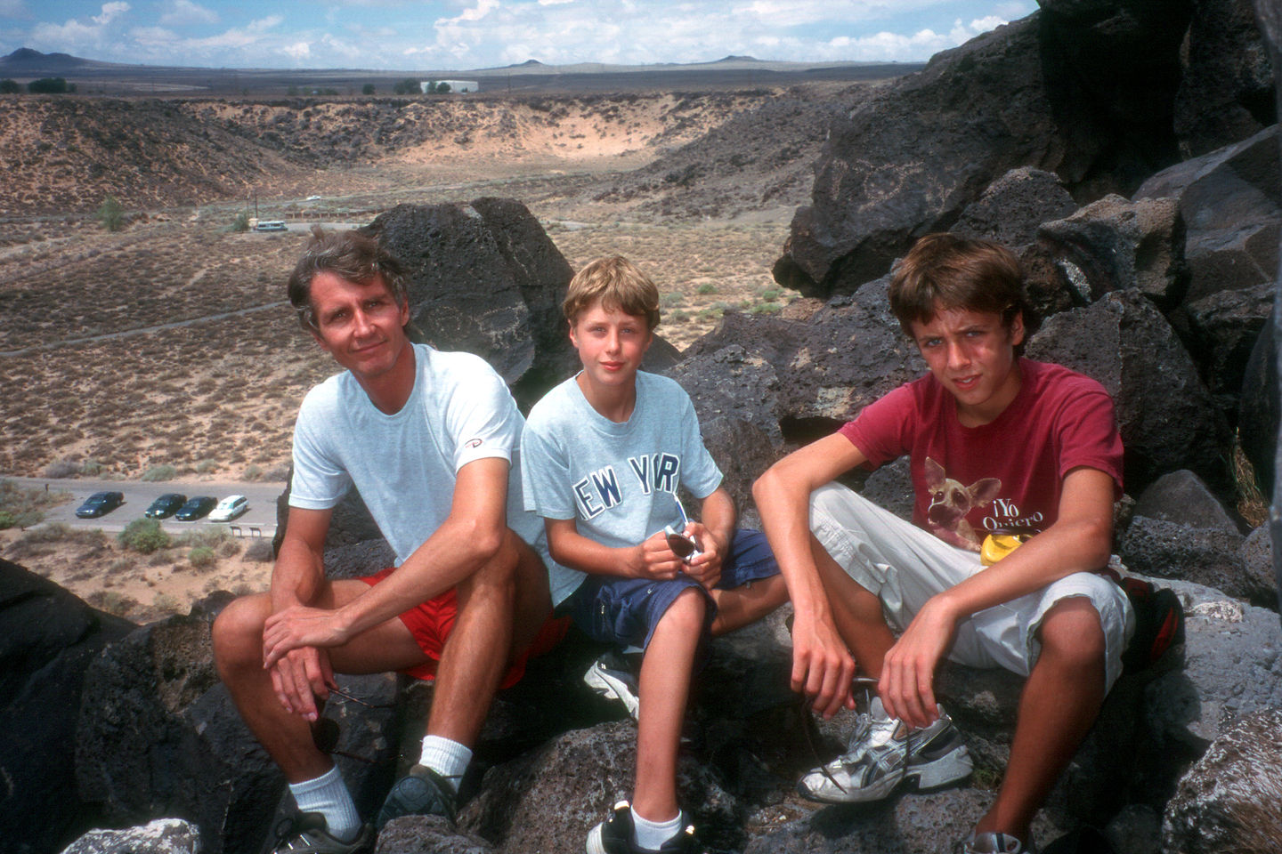 Herb and the boys atop the Mesa Point Trail Herb and the boys atop the Mesa Point Trail