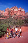 Family biking the Bell Rock Parkway