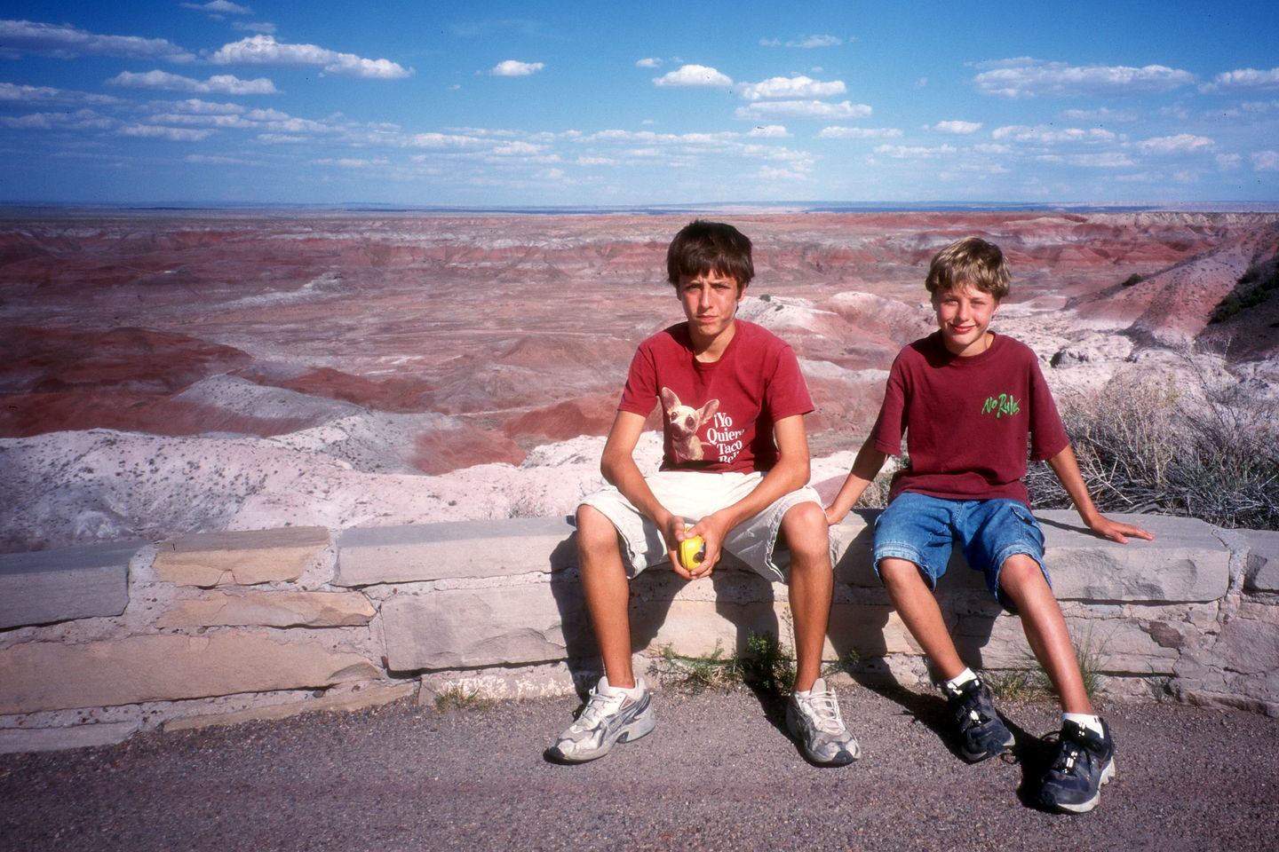Cranky boys refusing to hike Painted Canyon Cranky boys refusing to hike Painted Canyon
