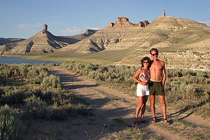 Lolo and Herb at sunset