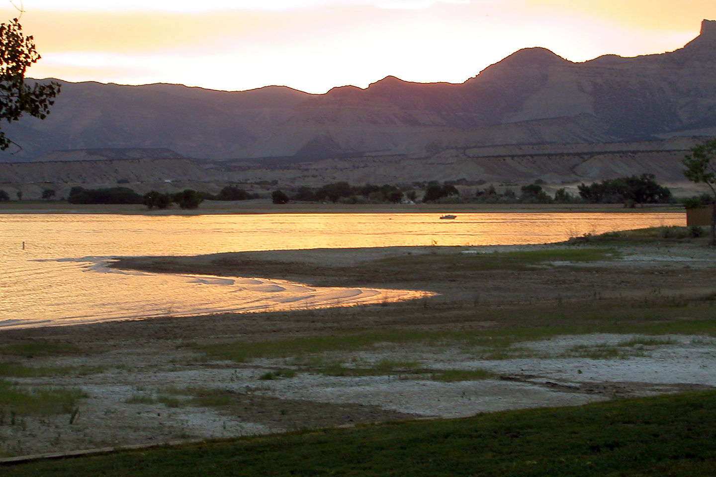 Sunset over the lake