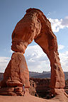 Lolo approaching the Delicate Arch