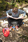 Lunch with clear skies below the ridge