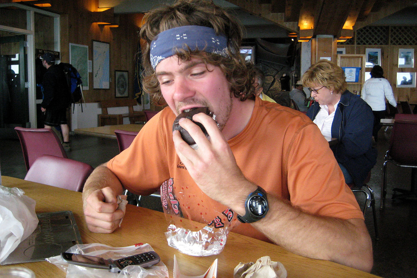 Nik taking down the Whoopie Cookie