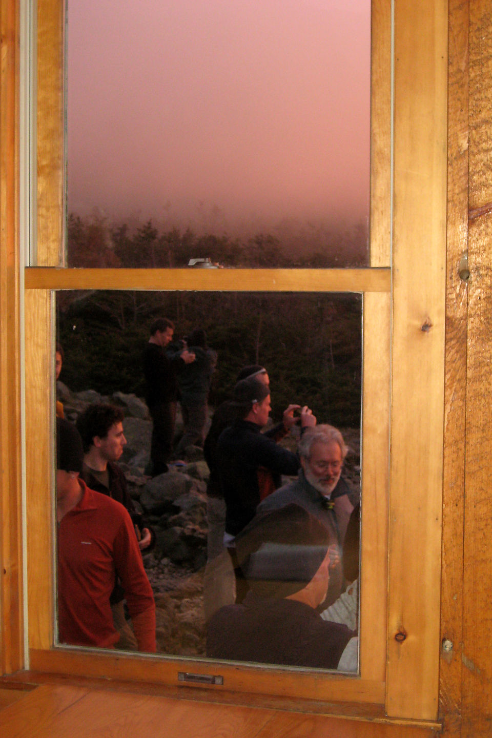 Visitors at Madison Hut Visitors at Madison Hut