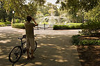 Tom photographing Forsyth Park fountain