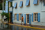 Andrew approaching Blue Heaven Restaurant