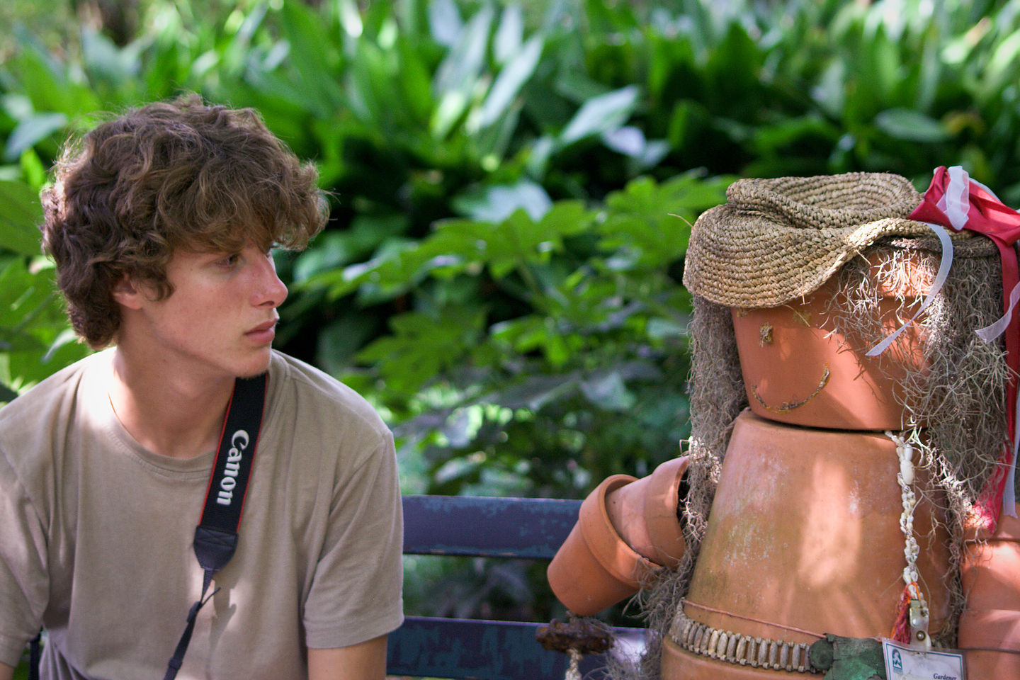 Tommy sharing bench with art - AJG Tommy sharing bench with art - AJG