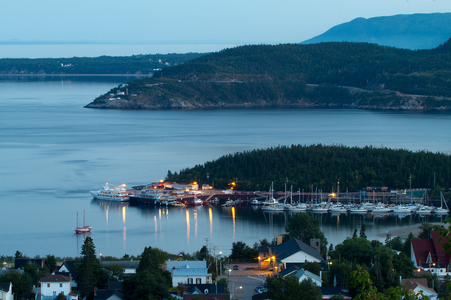 View of Tadoussac Village from Campground - TJG View of Tadoussac Village from Campground - TJG