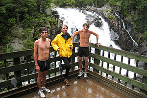 Herb and Boys at Les Chutes-Croches - Lolo