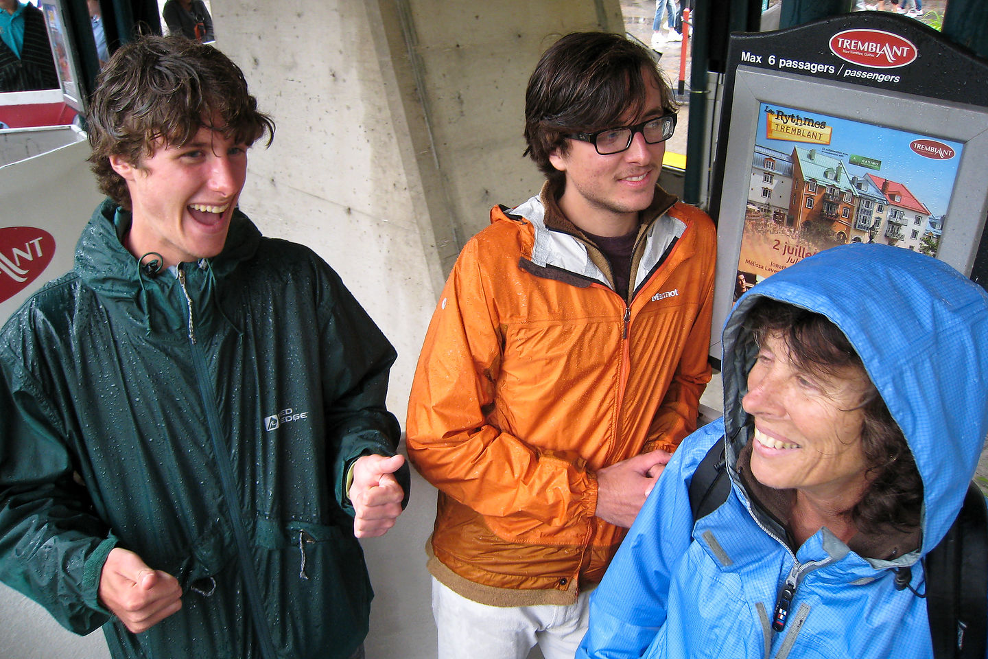Lolo and Boys at Mont-Tremblant Station Gondola Lolo and Boys at Mont-Tremblant Station Gondola