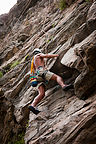 Dad following Clear Creek Canyon 5.10 - AJG