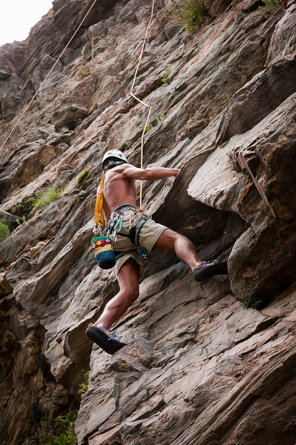 Dad following Clear Creek Canyon 5.10 - AJG Dad following Clear Creek Canyon 5.10 - AJG