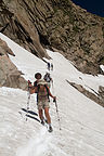 Mom traversing snowfield - TJG