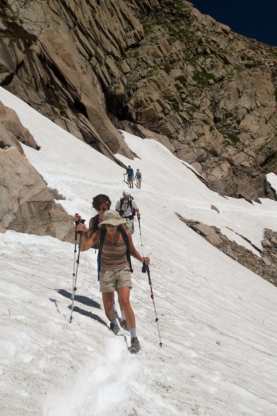 Mom traversing snowfield - TJG Mom traversing snowfield - TJG