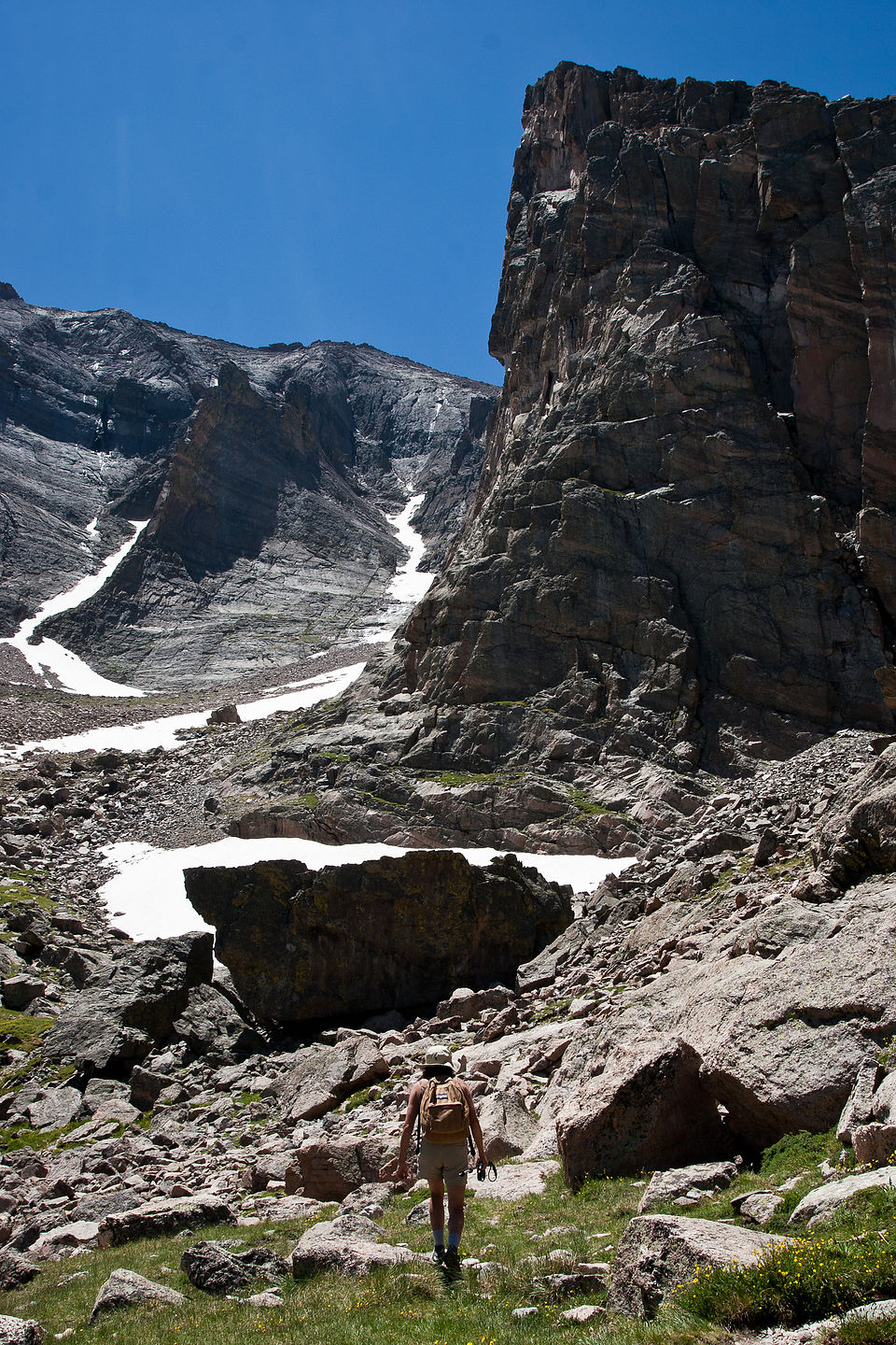 Lolo hiking to Chasm Lake Lolo hiking to Chasm Lake