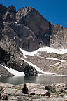 Andrew contemplating Longs Peak