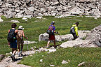 Hiking back towards the snowfield