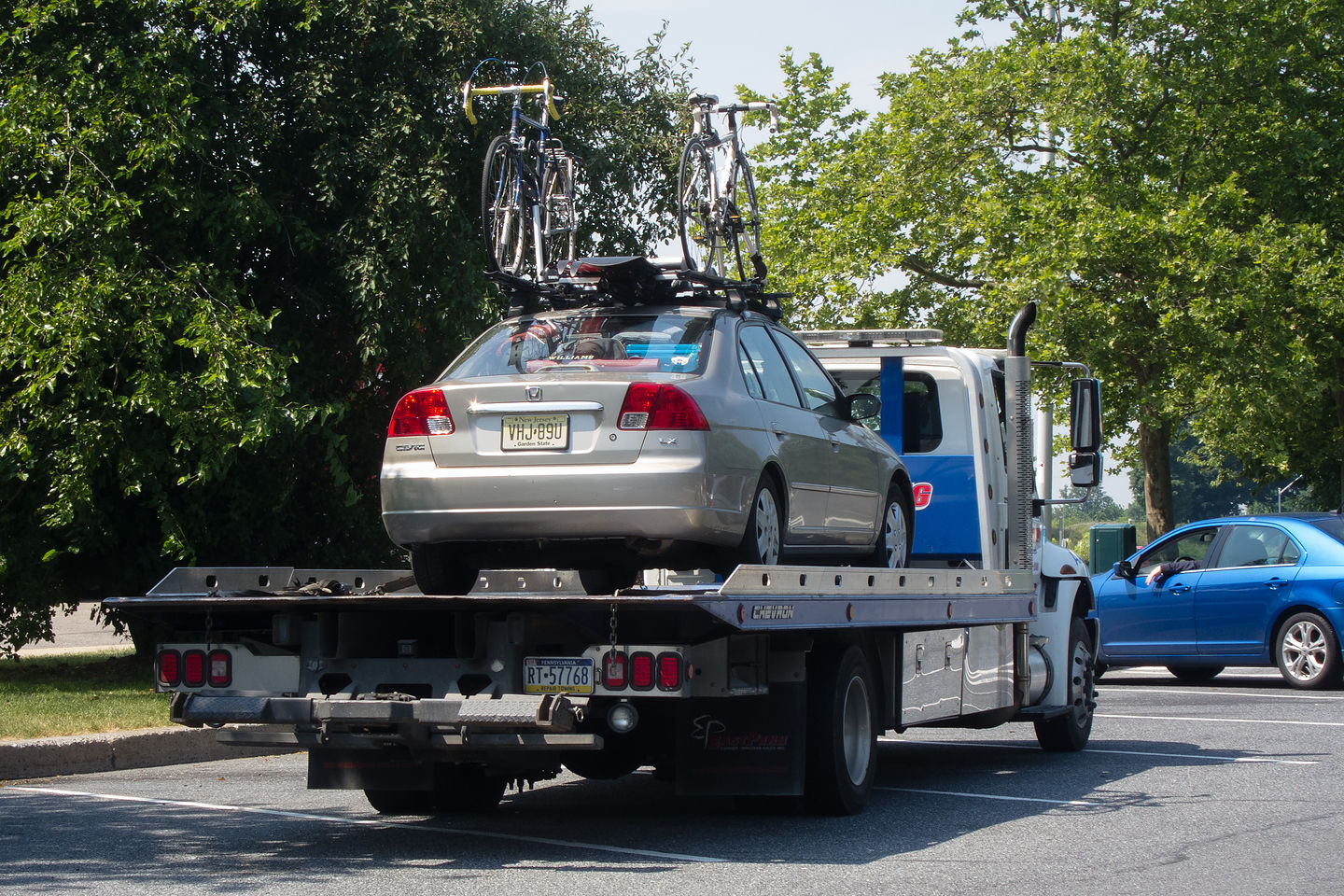 Andrew's wounded Honda Civic