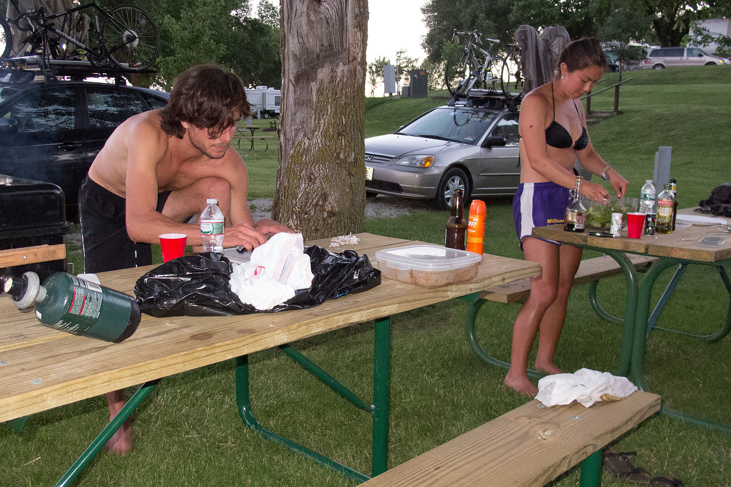 Andrew and Celeste Preparing Gourmet Dinner