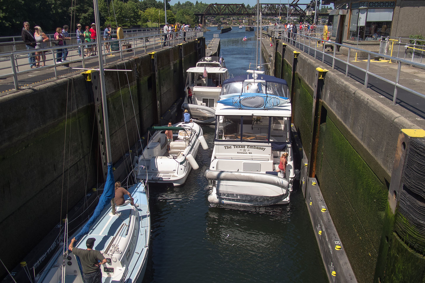 Boats in Chittenden Locks Boats in Chittenden Locks