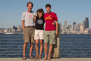 Herb, Lolo, and Tom on Alki Beach Bike Path