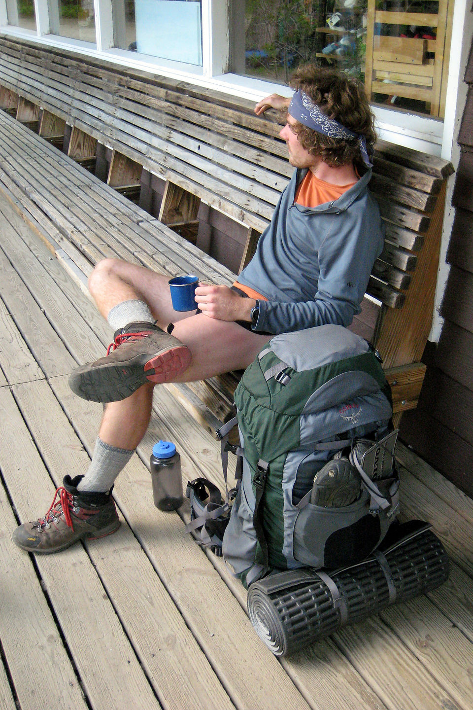 Chilling at Pinkham Notch Visitor Center