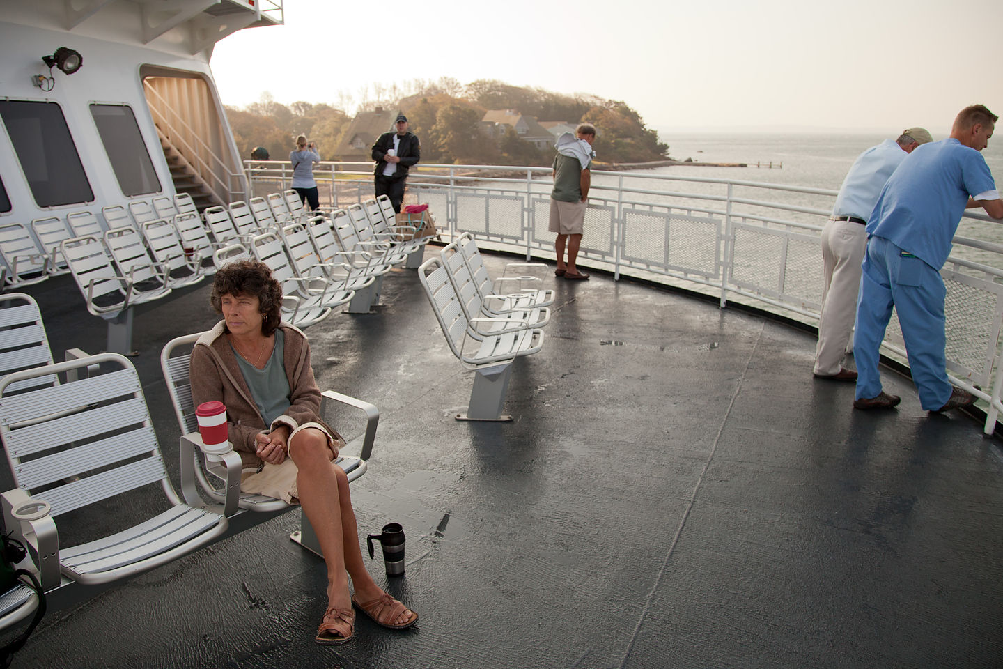 Lolo on early morning ferry from Woods Hole Lolo on early morning ferry from Woods Hole
