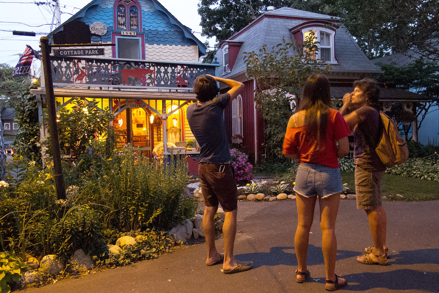 Andrew Photographing Gingerbread Cottage