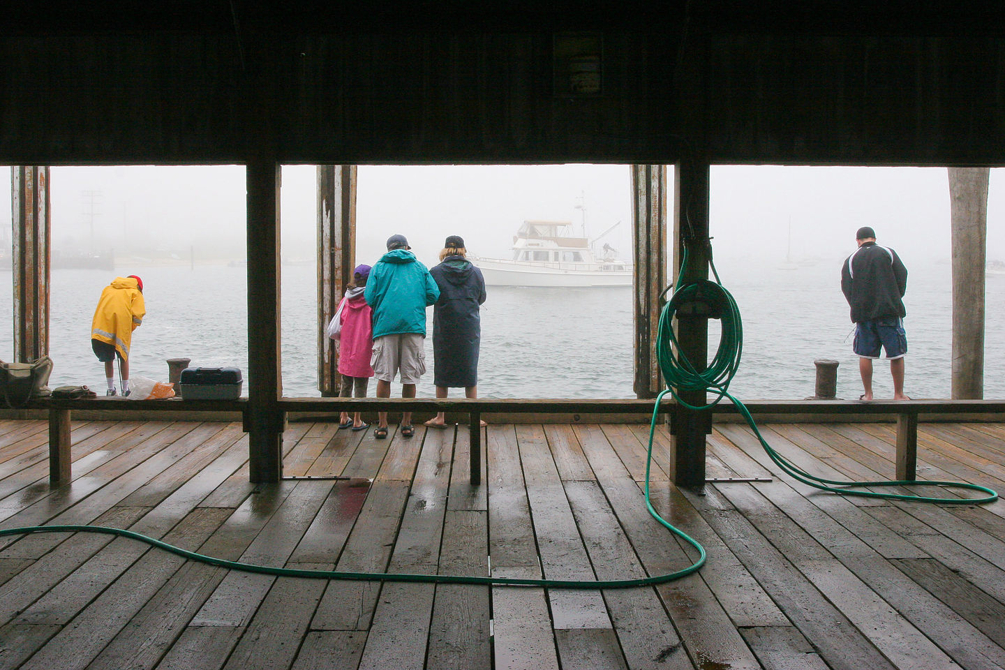 Fishing on Memorial Wharf