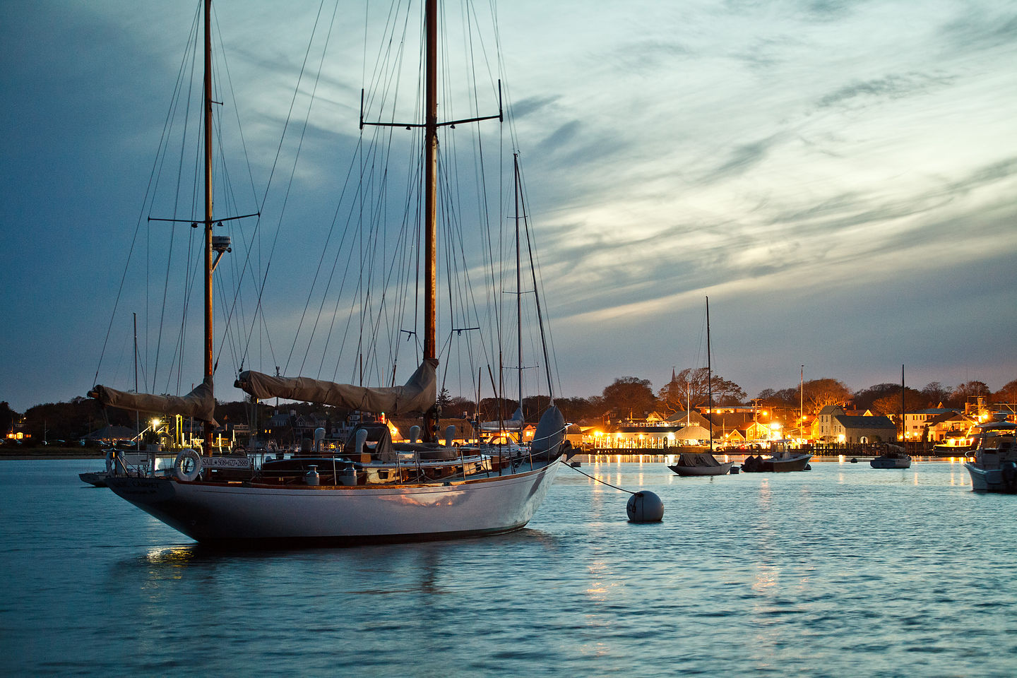 Edgartown Harbor at Dusk