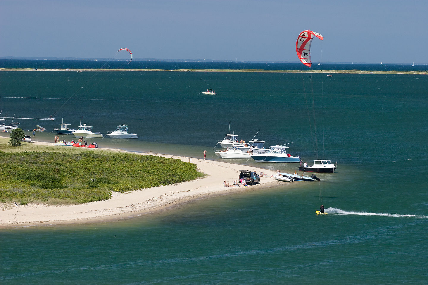 Kite Boarders at the Gut Kite Boarders at the Gut
