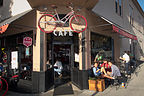 Beers at the Velo Rouge Cafe