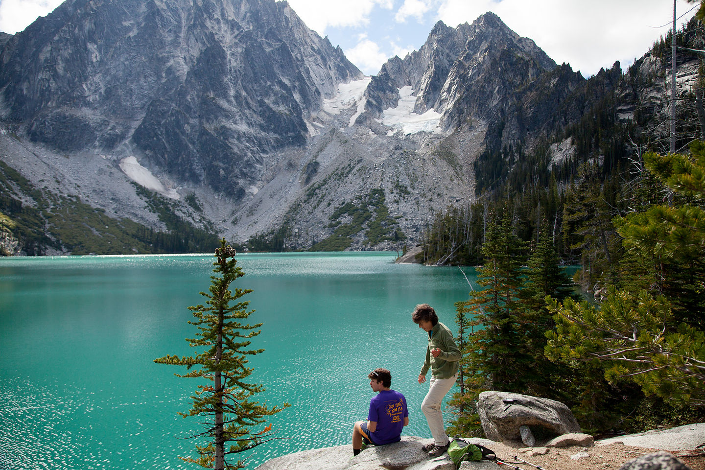 Lolo and Tom at Colchuck Lake