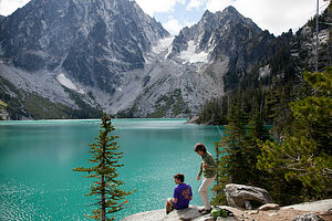 Lolo and Tom at Colchuck Lake