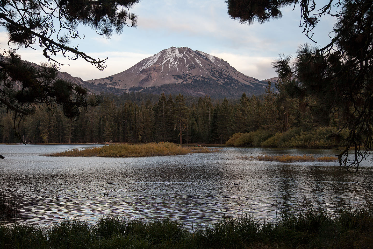 Lassen Peak over Manzanita Lake Lassen Peak over Manzanita Lake