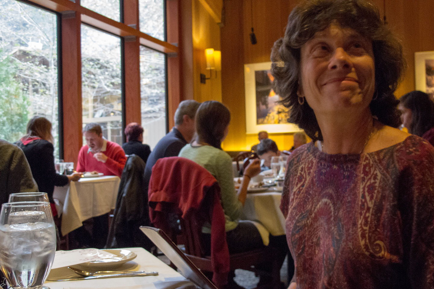 Lolo Glowing during the Mountain Room Thanksgiving Dinner Lolo Glowing during the Mountain Room Thanksgiving Dinner