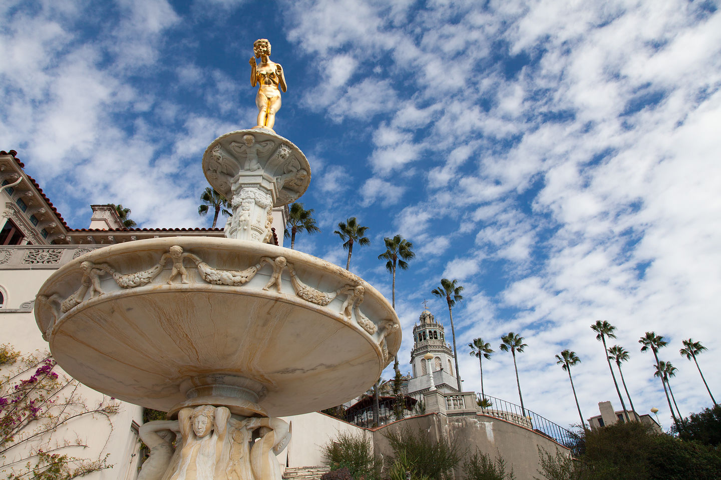 Hearst Castle Gold Girl in Fountain Hearst Castle Gold Girl in Fountain