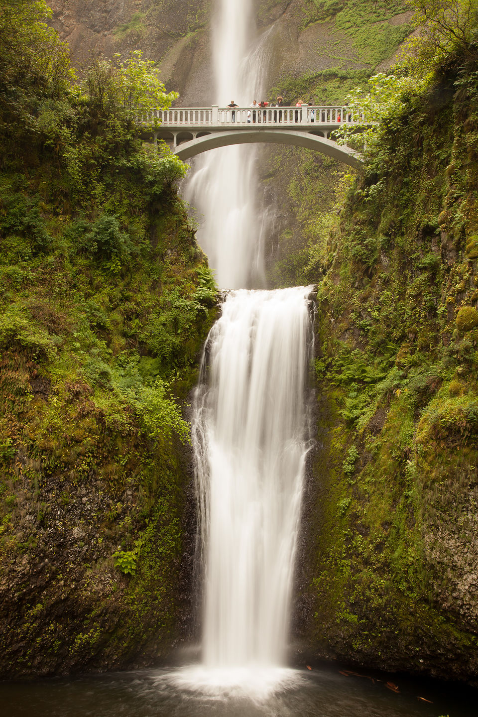 Multnomah Falls with Benson Bridge Multnomah Falls with Benson Bridge
