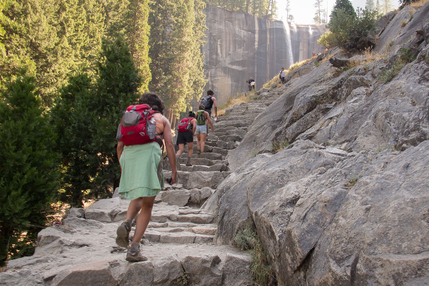 Hiking to Vernal Falls Hiking to Vernal Falls