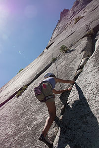 Lolo Climbing at Glacier Point Apron