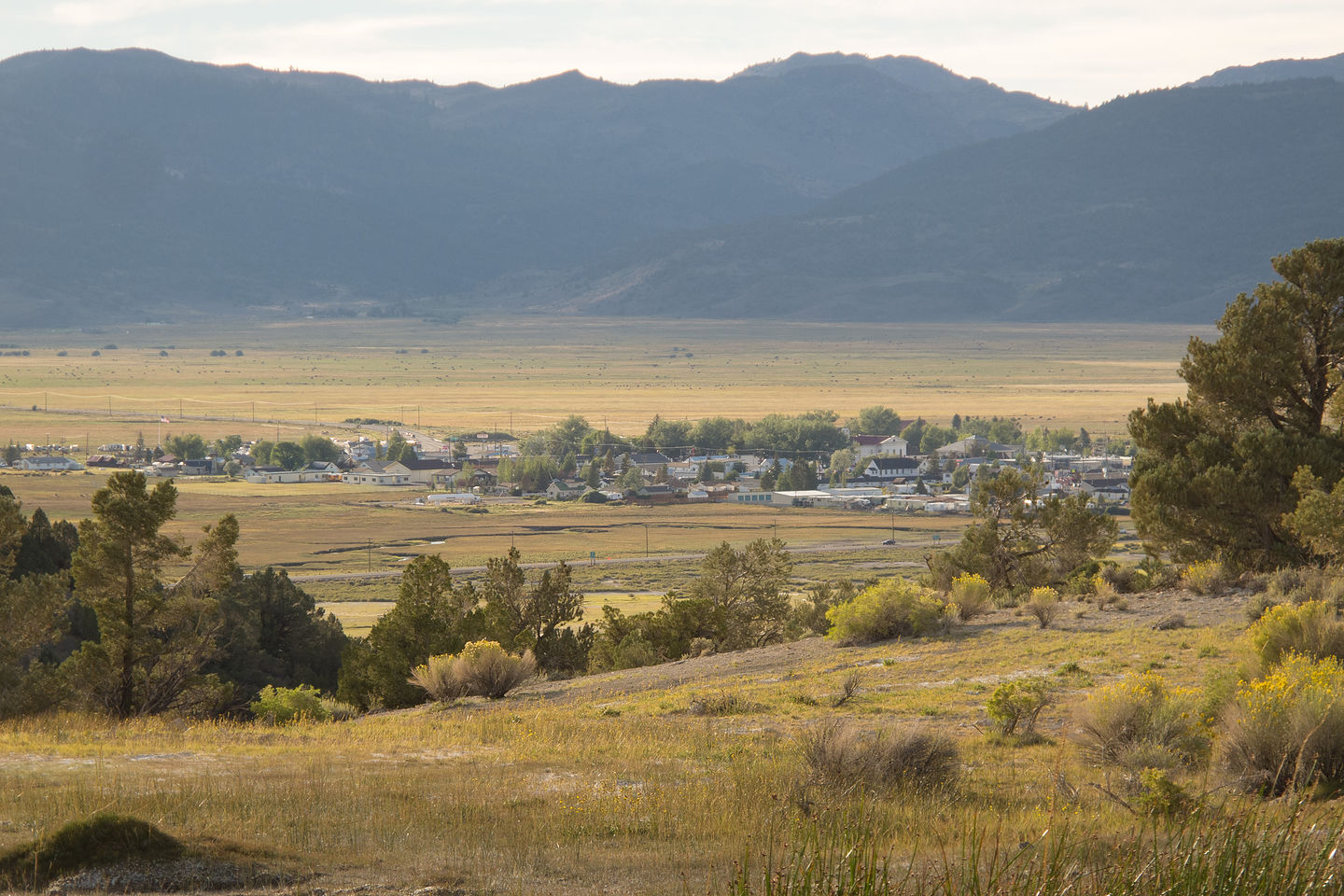 View of Bridgeport from Travetine Hot Springs View of Bridgeport from Travetine Hot Springs