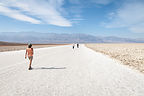 Lolo Hiking Badwater Basin Salt Flat