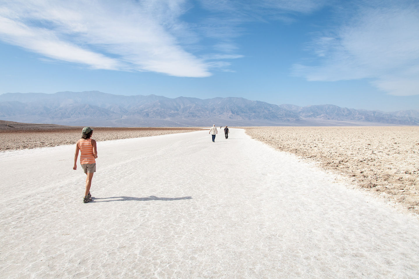 Lolo Hiking Badwater Basin Salt Flat