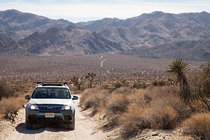 Subaru on 4WD Geology Tour Road