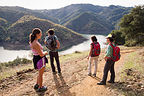 Hikers on Lake Sonoma Canoe Trail