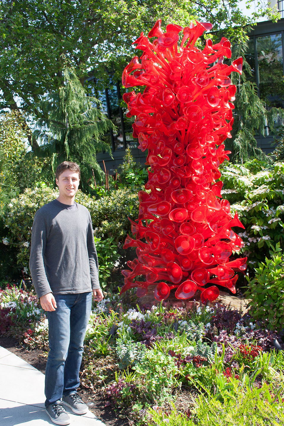 Tom with Chihuly Garden Glass Tom with Chihuly Garden Glass