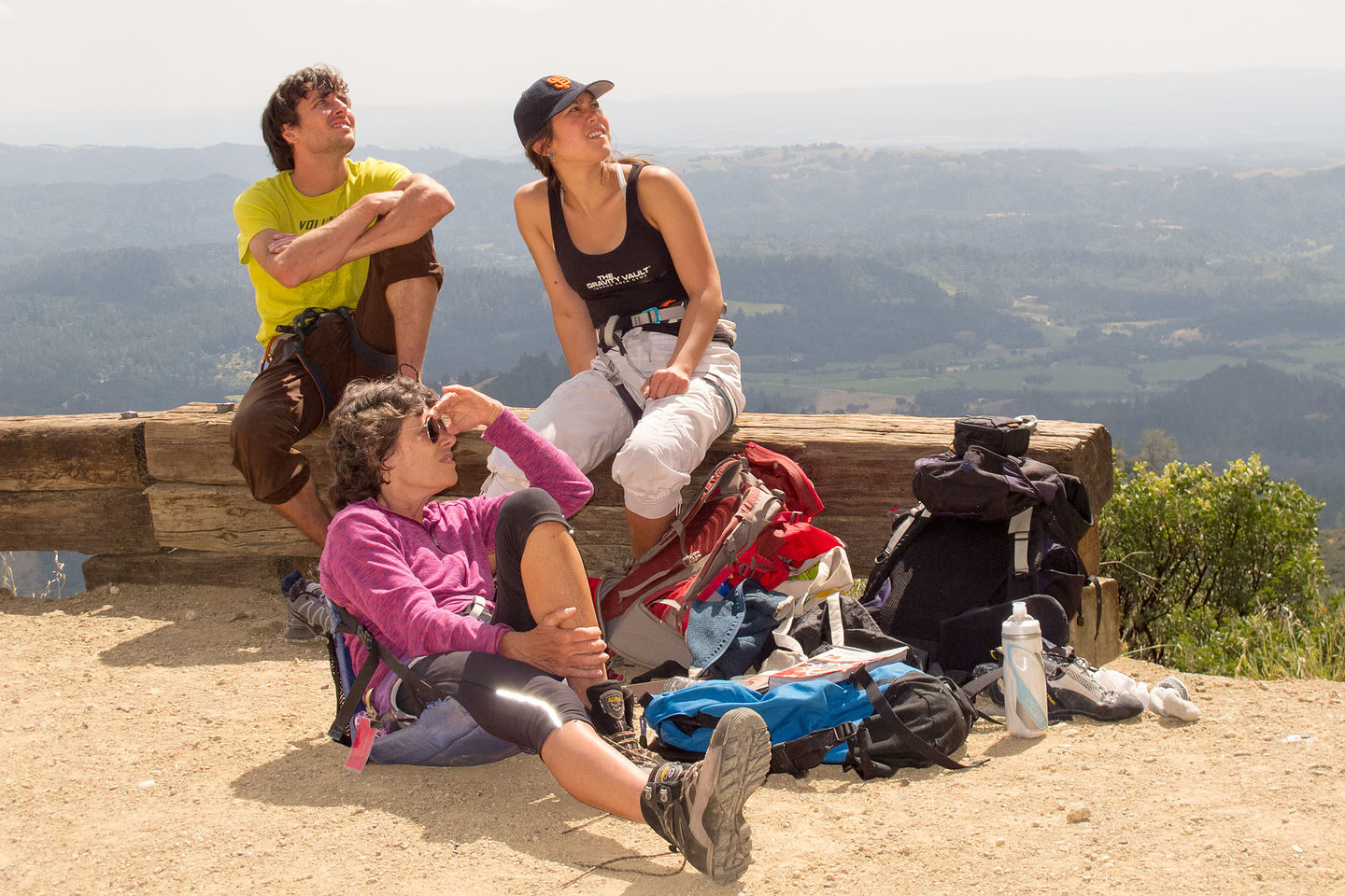 Watching Mount Saint Helena Climbers Watching Mount Saint Helena Climbers