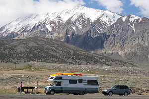 Lazy Daze at base of Sierra