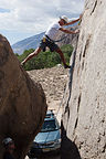 Herb on Start of Shark Fin Climb